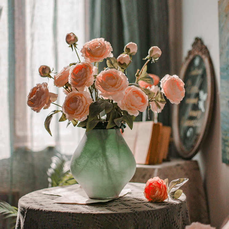 Faux Silk Peony Stem
