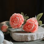 Faux Silk Peony Stem
