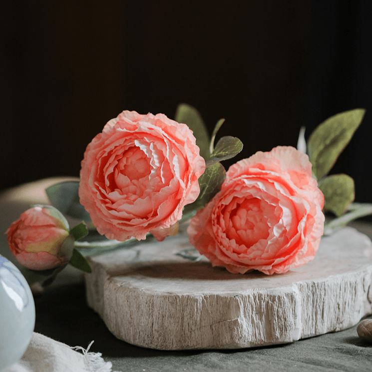 Faux Silk Peony Stem