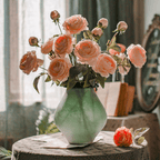 Faux Silk Peony Stem