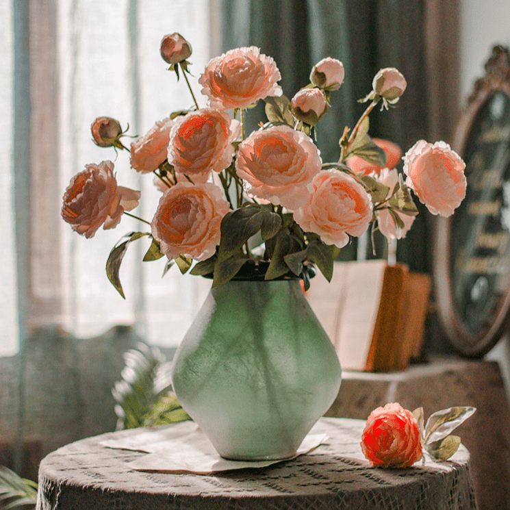Faux Silk Peony Stem