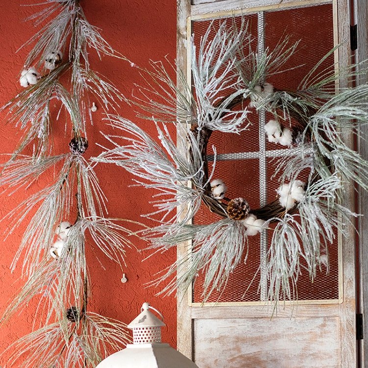 Frosted Pine Wreath or Garland