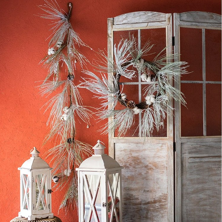 Frosted Pine Wreath or Garland