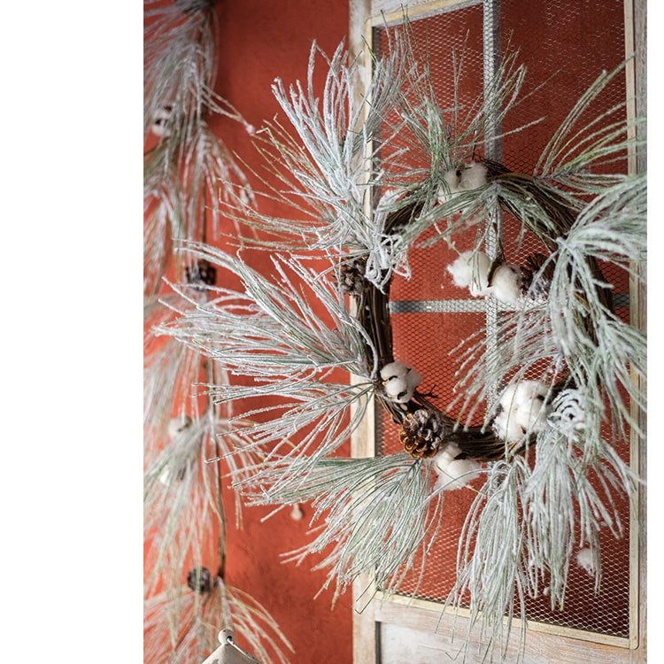 Frosted Pine Wreath or Garland