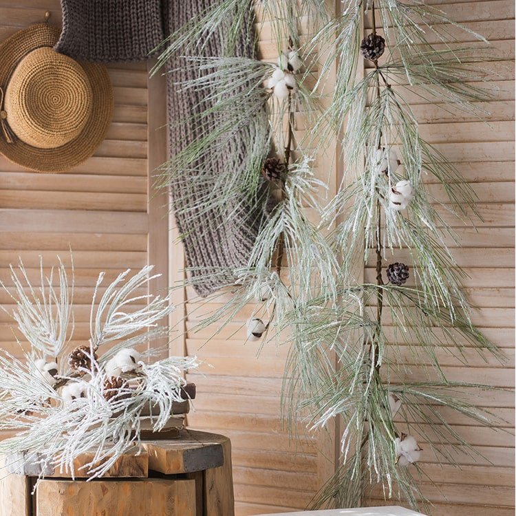 Frosted Pine Wreath or Garland
