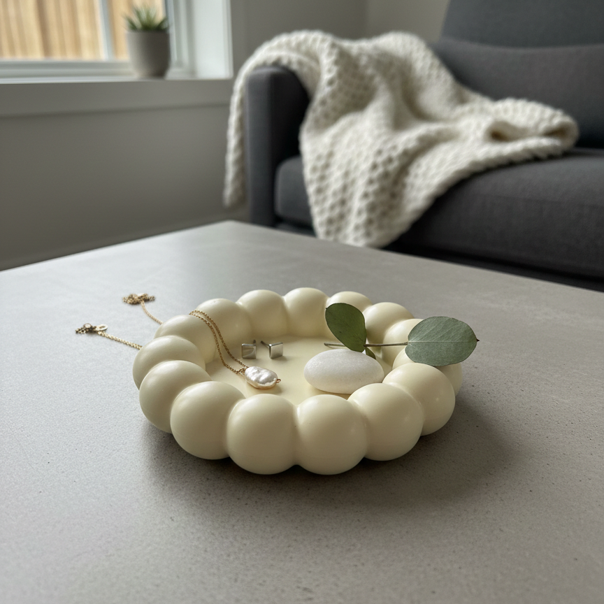 Bubble Jesmonite Trinket Tray