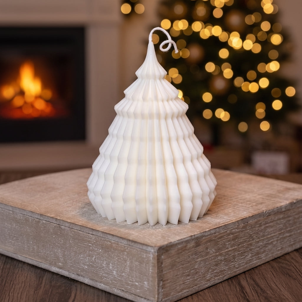 Origami Christmas Tree Candles