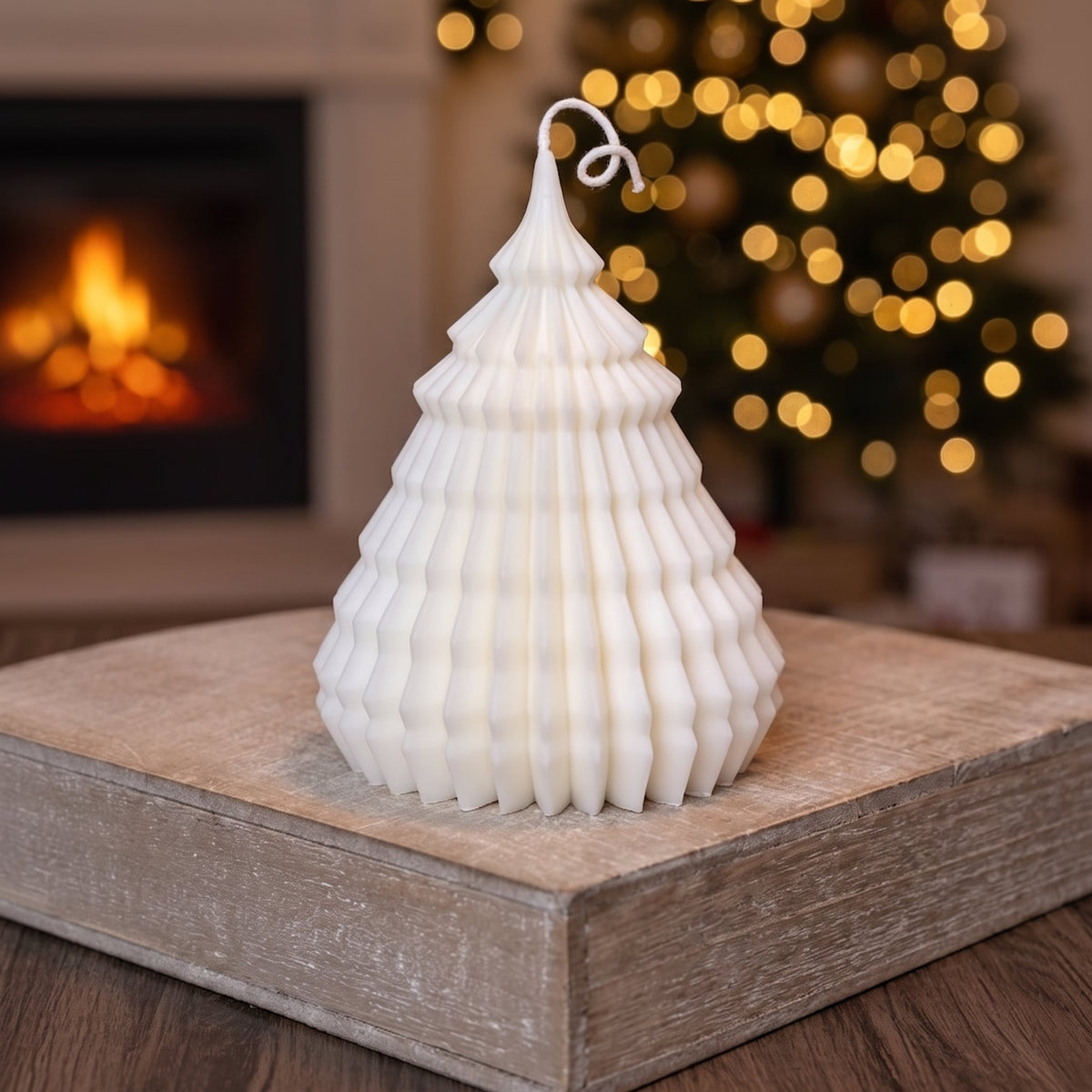 Origami Christmas Tree Candles