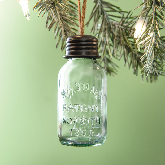 3.5 Inch Hanging Mason Jar Ornament - Box of 4