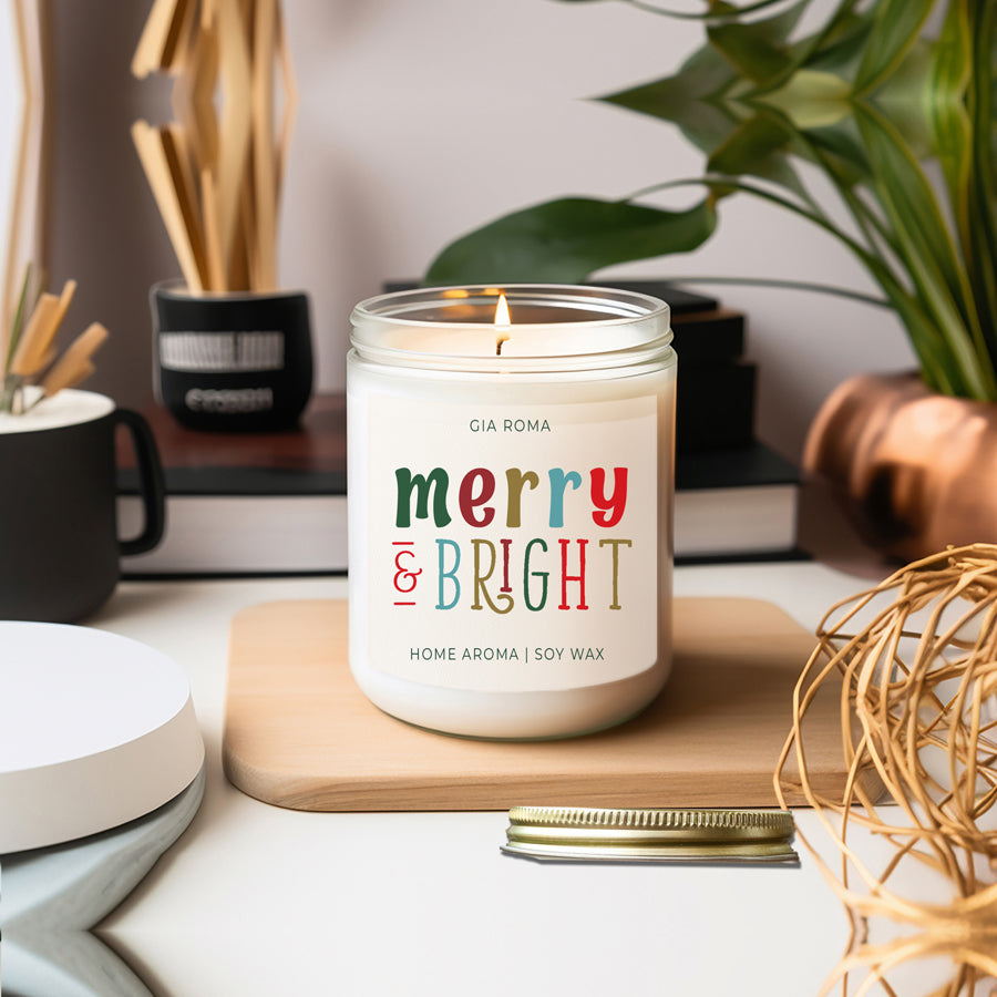 Bulk Christmas Candles, Merry Bright Candle