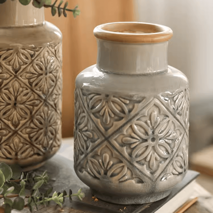 Artisan Textured Ceramic Vase