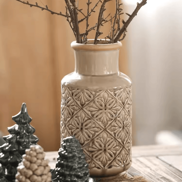 Artisan Textured Ceramic Vase
