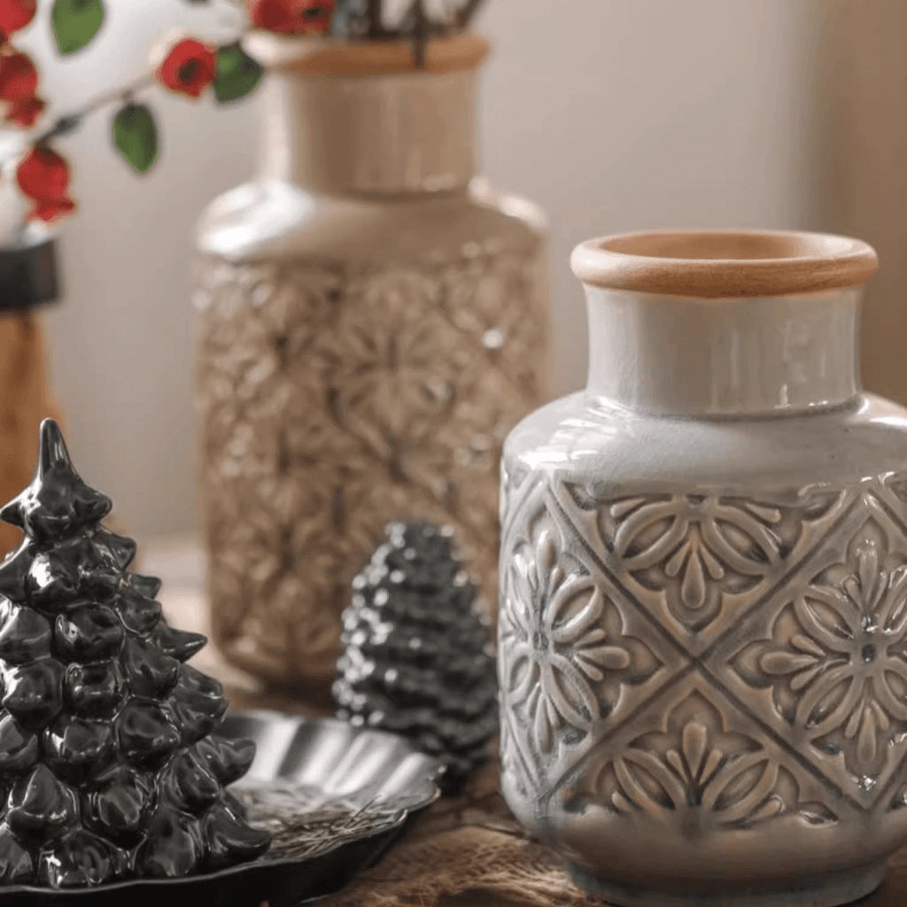 Artisan Textured Ceramic Vase