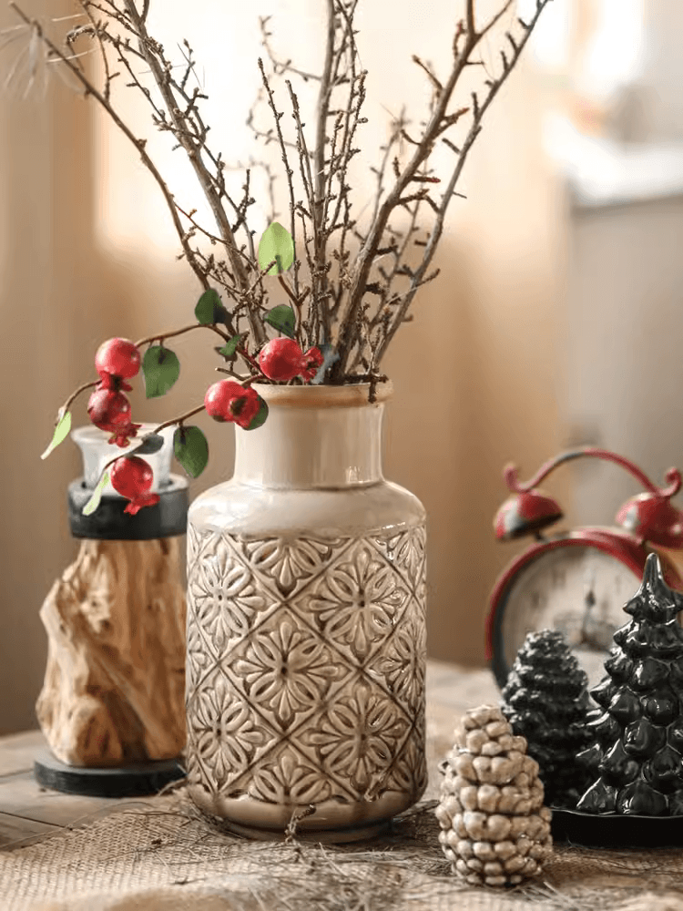 Artisan Textured Ceramic Vase