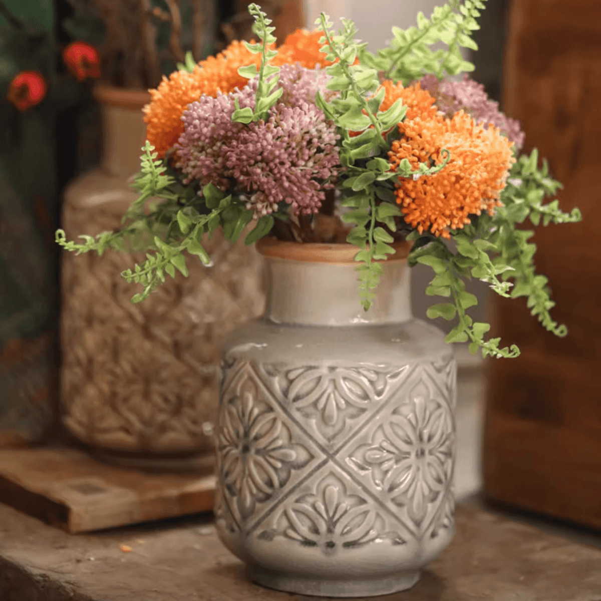 Artisan Textured Ceramic Vase