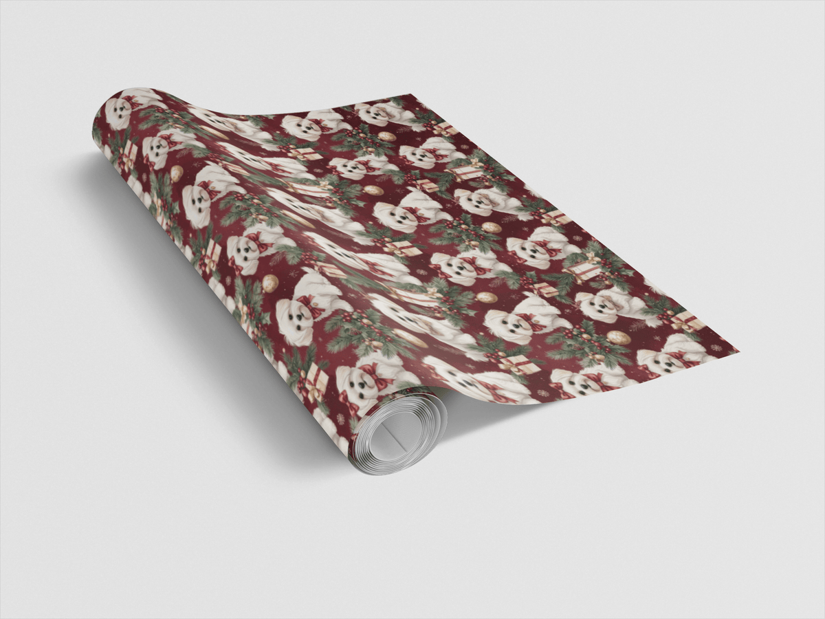 Luxury Christmas Maltese Wrapping Paper