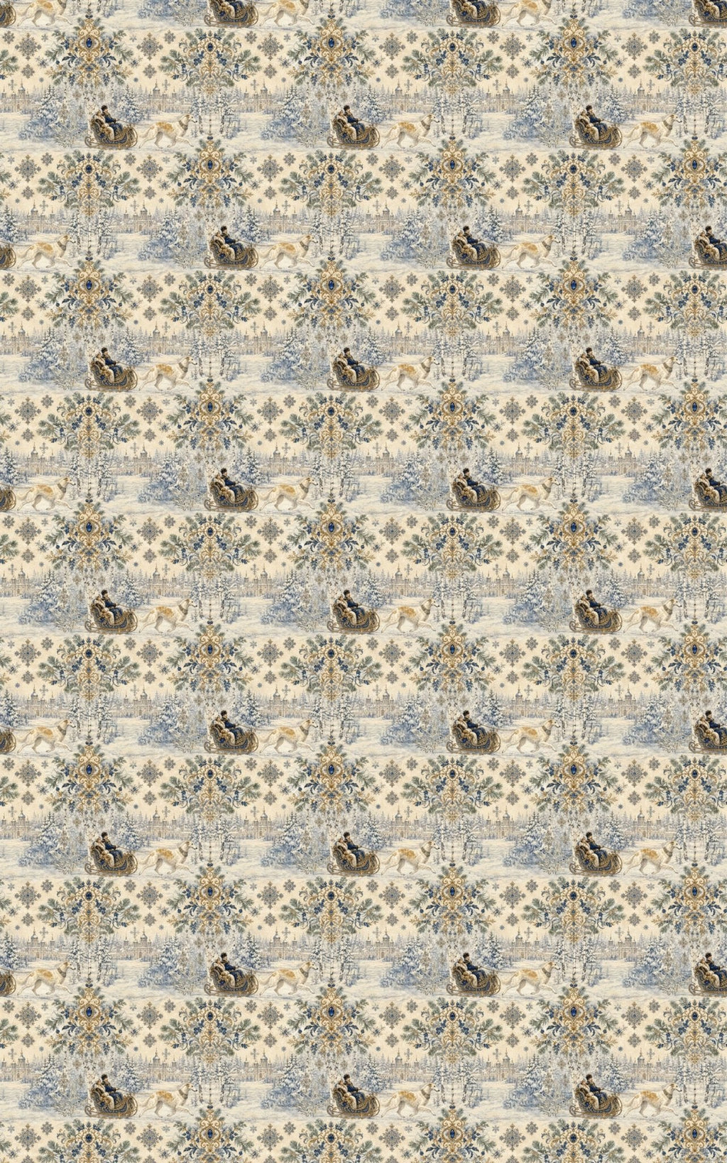 Borzois Through the Snow Wrapping Paper