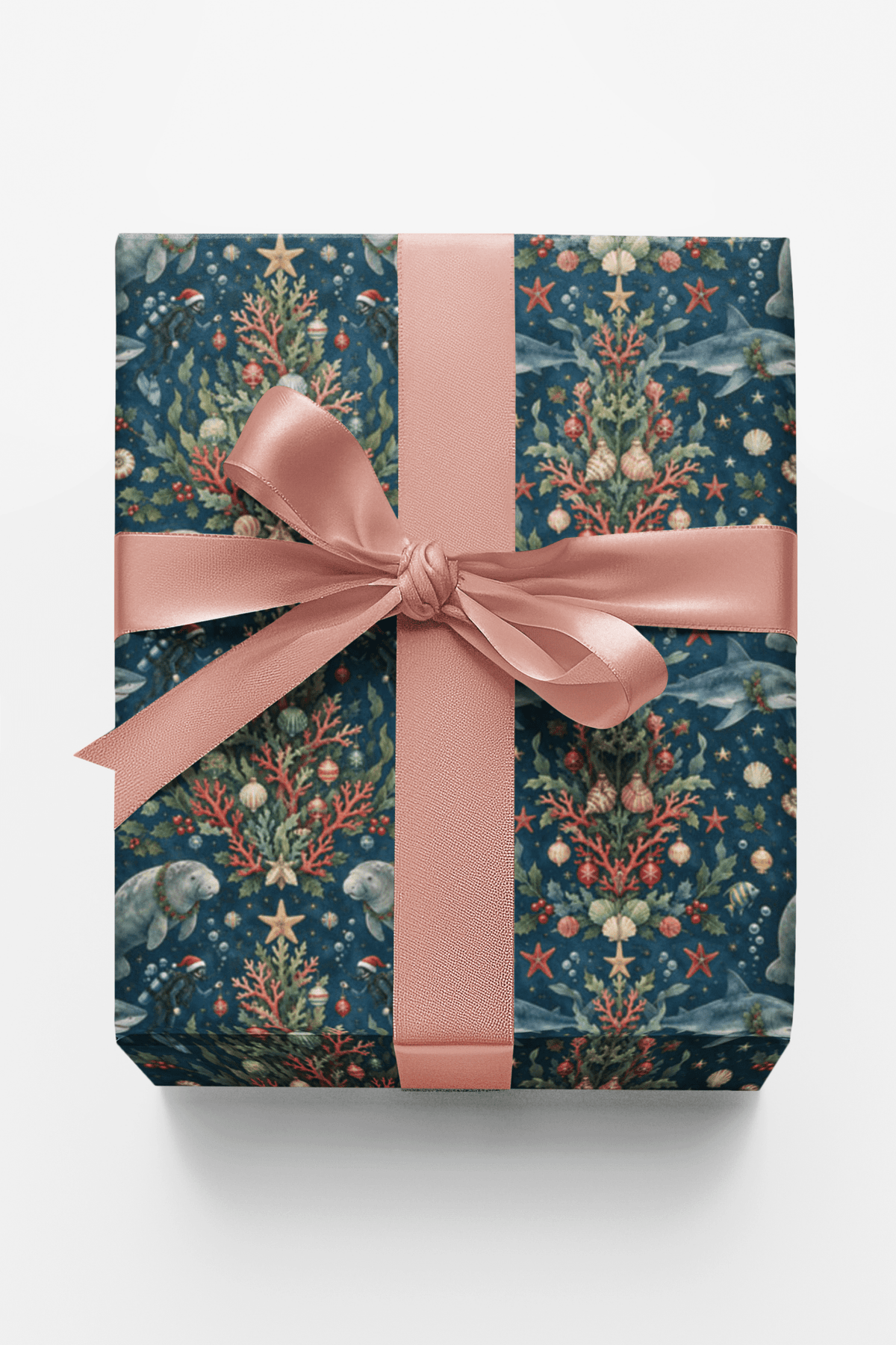 Underwater Christmas Tree Wrapping Paper