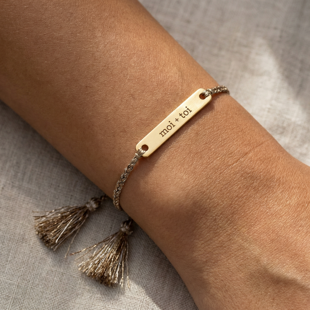 Moi + Toi Love Notes Adjustable Bracelet