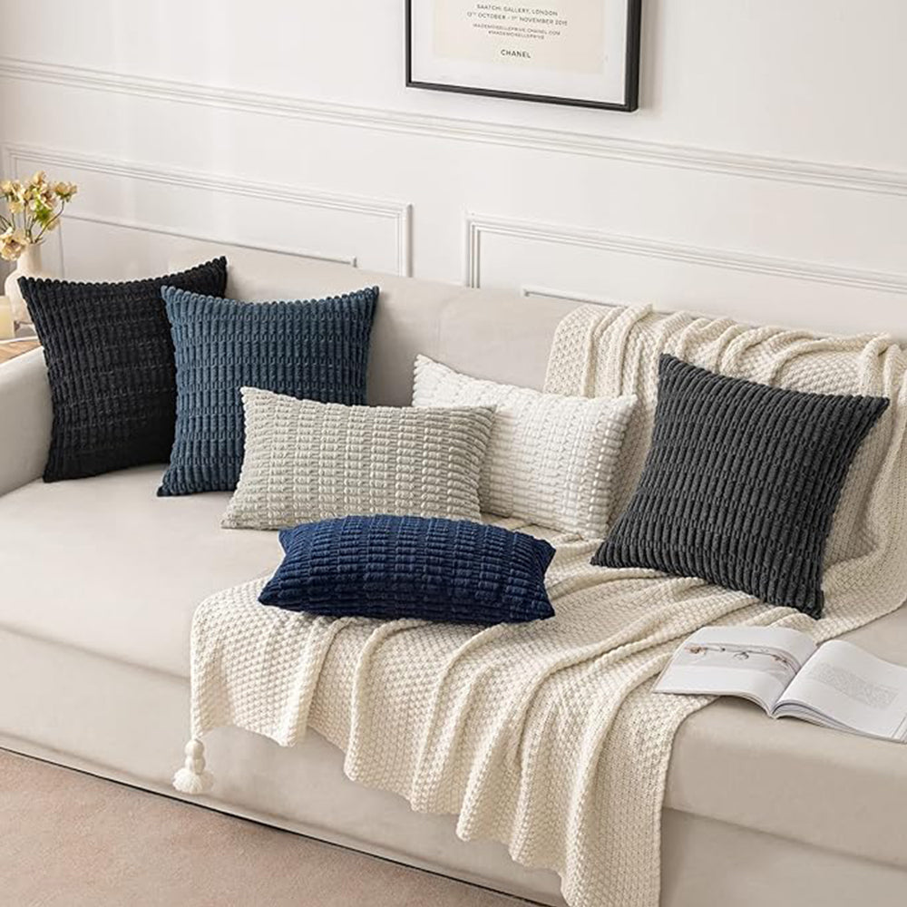 Tufted Dot Corduroy Throw Pillow 18"x18" with 450g Insert