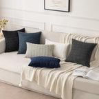 Tufted Dot Corduroy Throw Pillow 18"x18" with 450g Insert