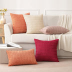 Tufted Dot Corduroy Throw Pillow 18"x18" with 450g Insert