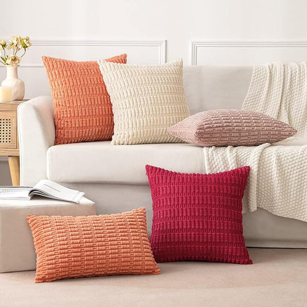 Tufted Dot Corduroy Throw Pillow 18"x18" with 450g Insert