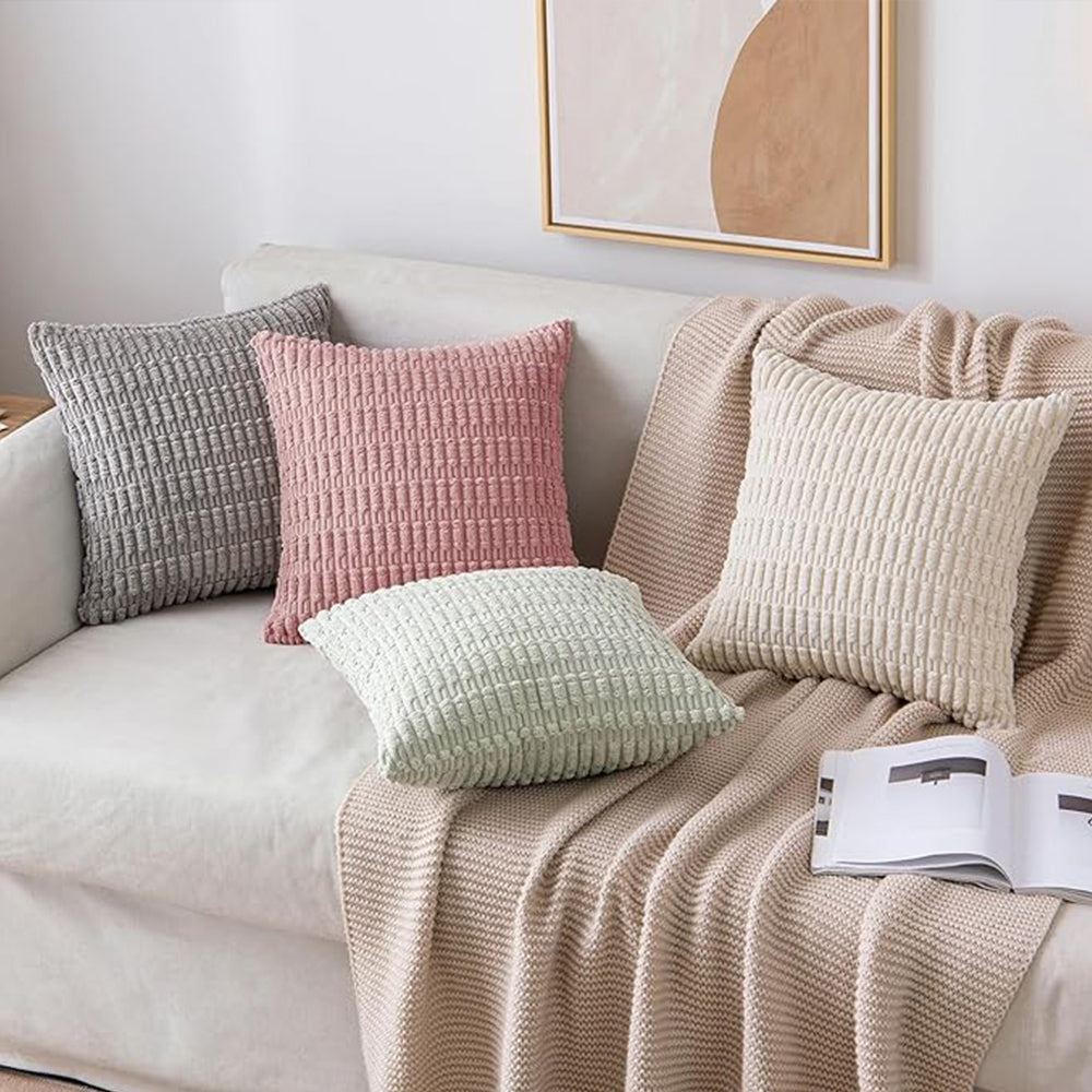 Tufted Dot Corduroy Throw Pillow 18"x18" with 450g Insert