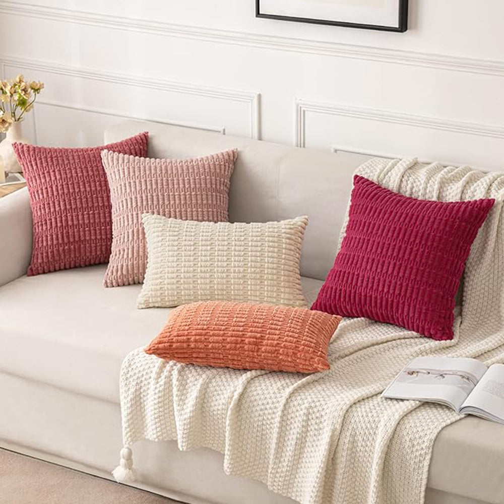 Tufted Dot Corduroy Throw Pillow 18"x18" with 450g Insert