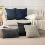 Tufted Dot Corduroy Throw Pillow 18"x18" with 450g Insert