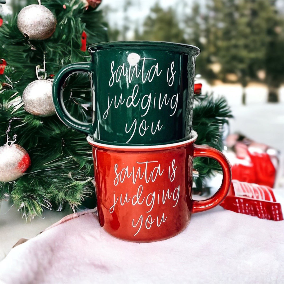 Santa is Judging Mug