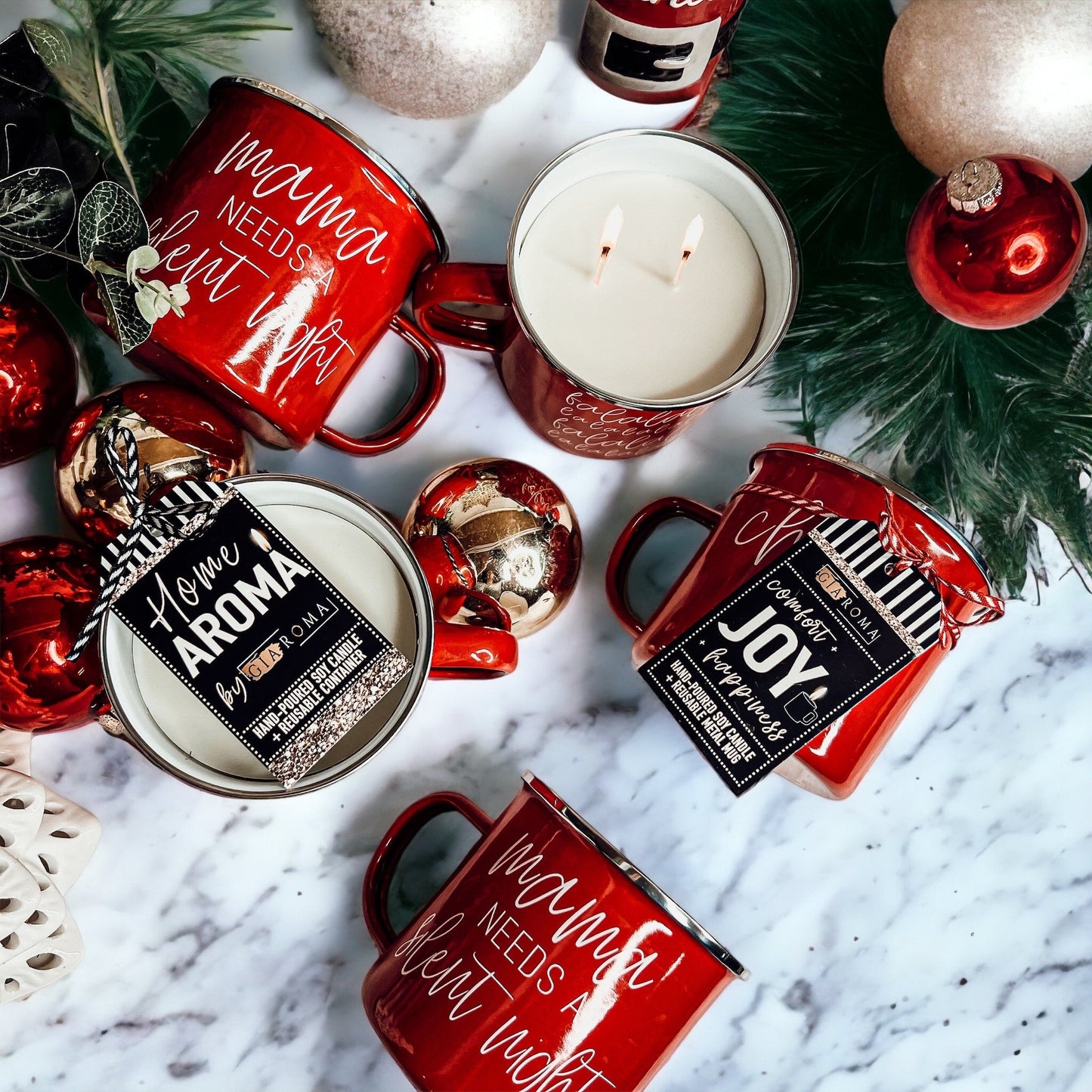 16oz Holiday Candle Mug