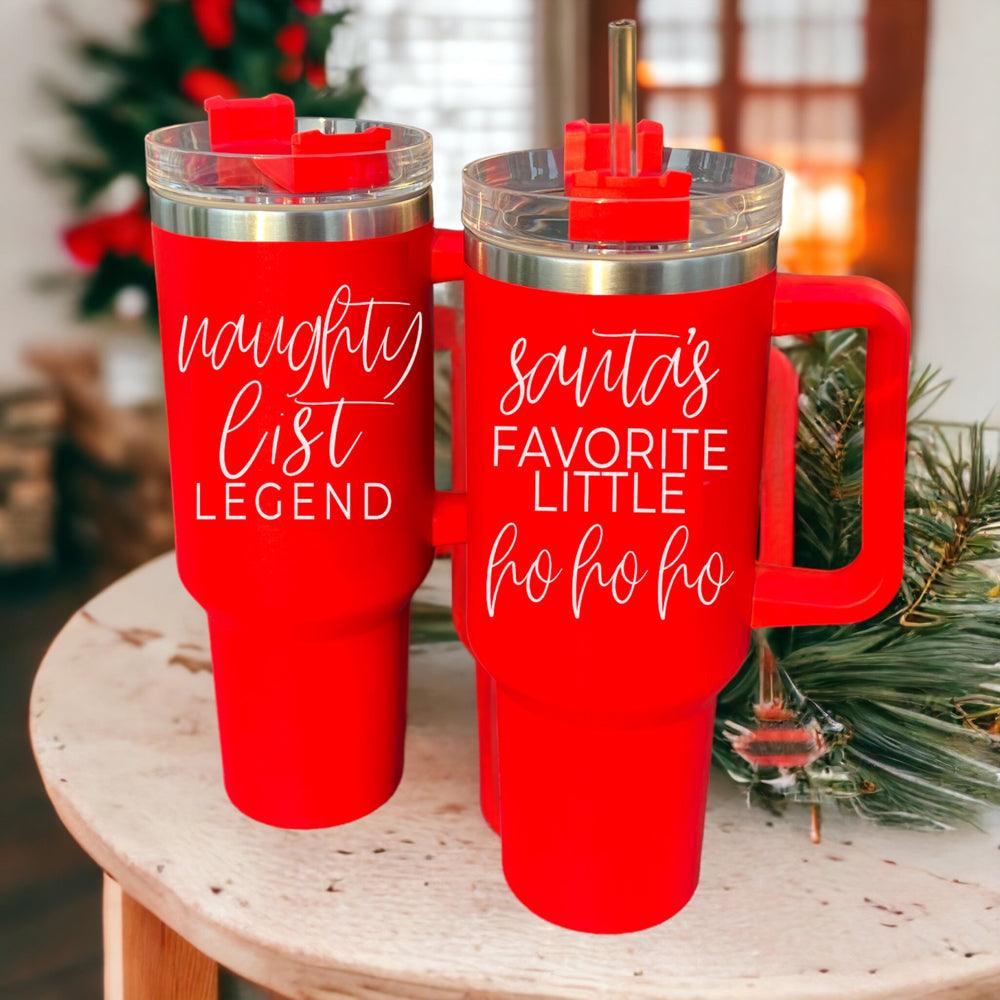 Naughty list legend red coffee mug 