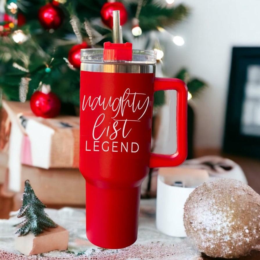 On the naughty list coffee mugs big