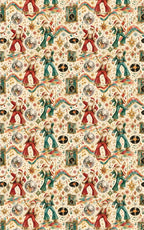 Retro Christmas Dance Party Wrapping Paper
