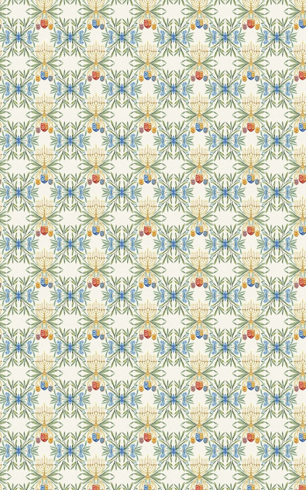 Hanukkah Florals Wrapping Paper