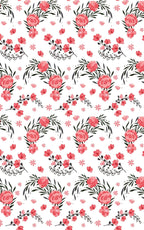 Red Flower Power Wrapping Paper