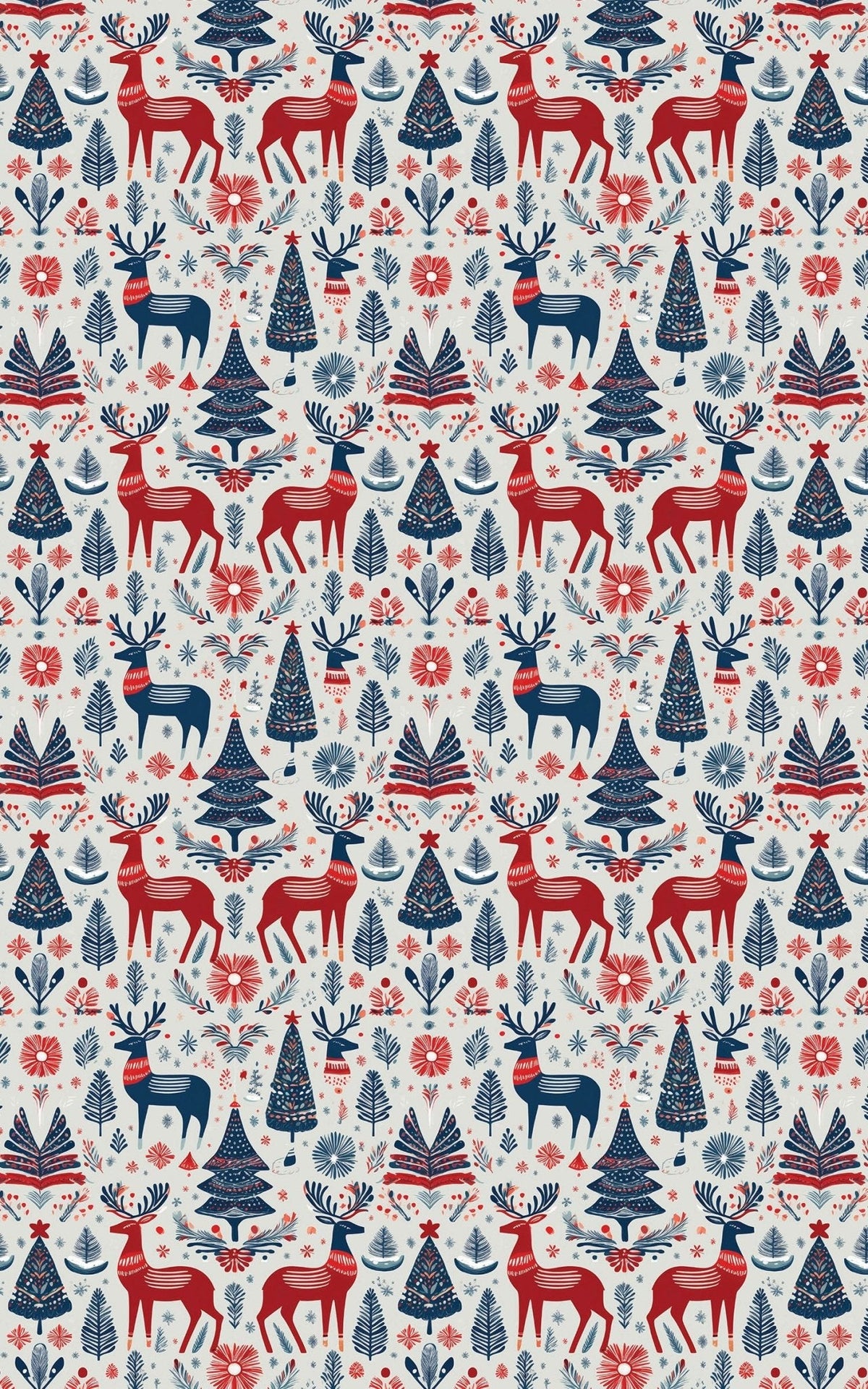 Nordic Reindeer Wrapping Paper