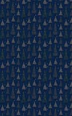 Night Christmas Trees Wrapping Paper