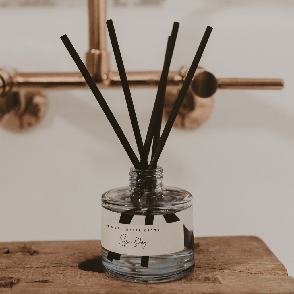 Spa Day Blue Tinted Glass Jar Reed Diffuser