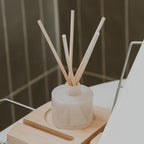 Salt and Sea White Translucent Tinted Glass Jar Reed Diffuser