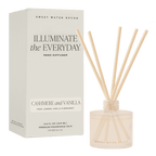 Cashmere and Vanilla White Translucent Tinted Glass Jar Reed Diffuser