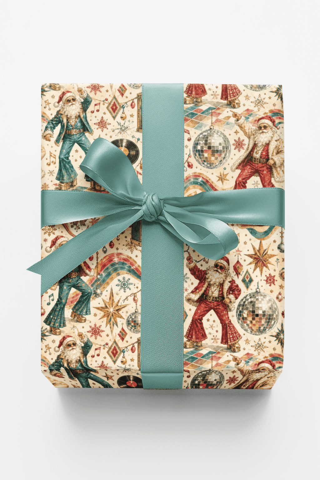 Retro Christmas Dance Party Wrapping Paper