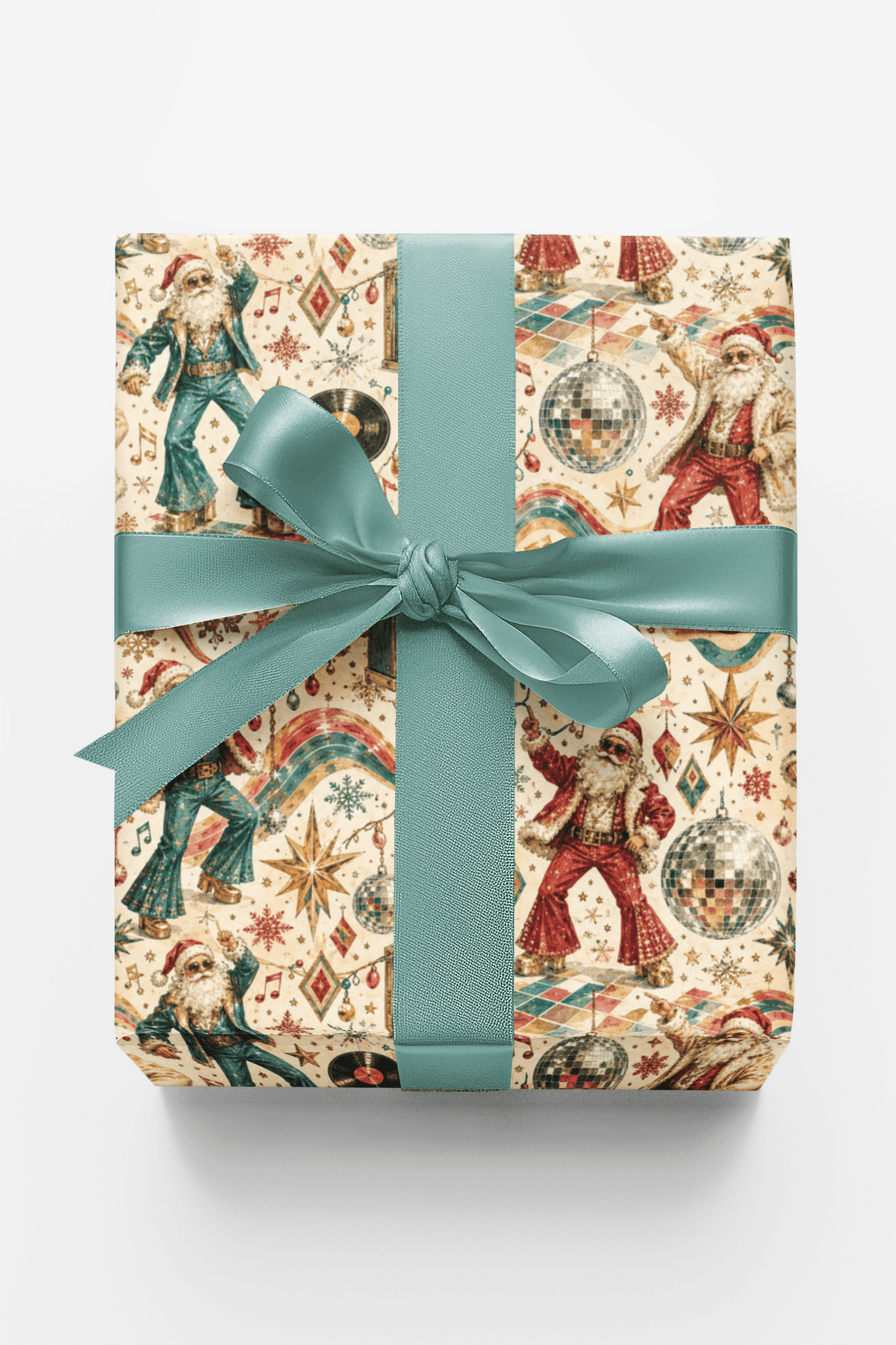 Retro Christmas Dance Party Wrapping Paper