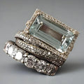 Ice Blue Crystal Statement Ring