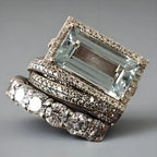 Ice Blue Crystal Statement Ring