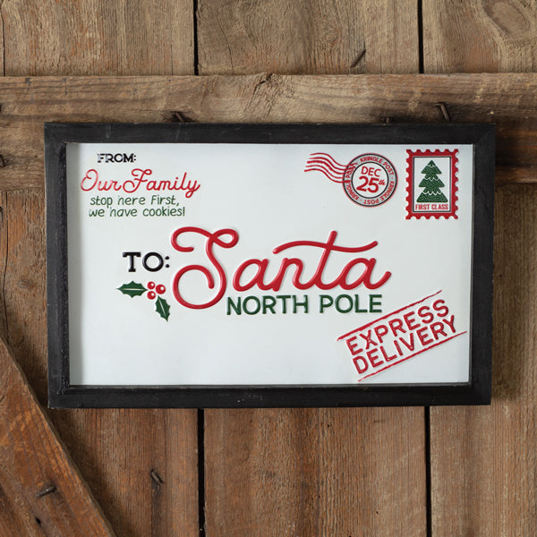 Mail To Santa Wall Sign