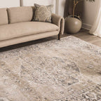 Rudo Beige Flat Pile Washable Rug
