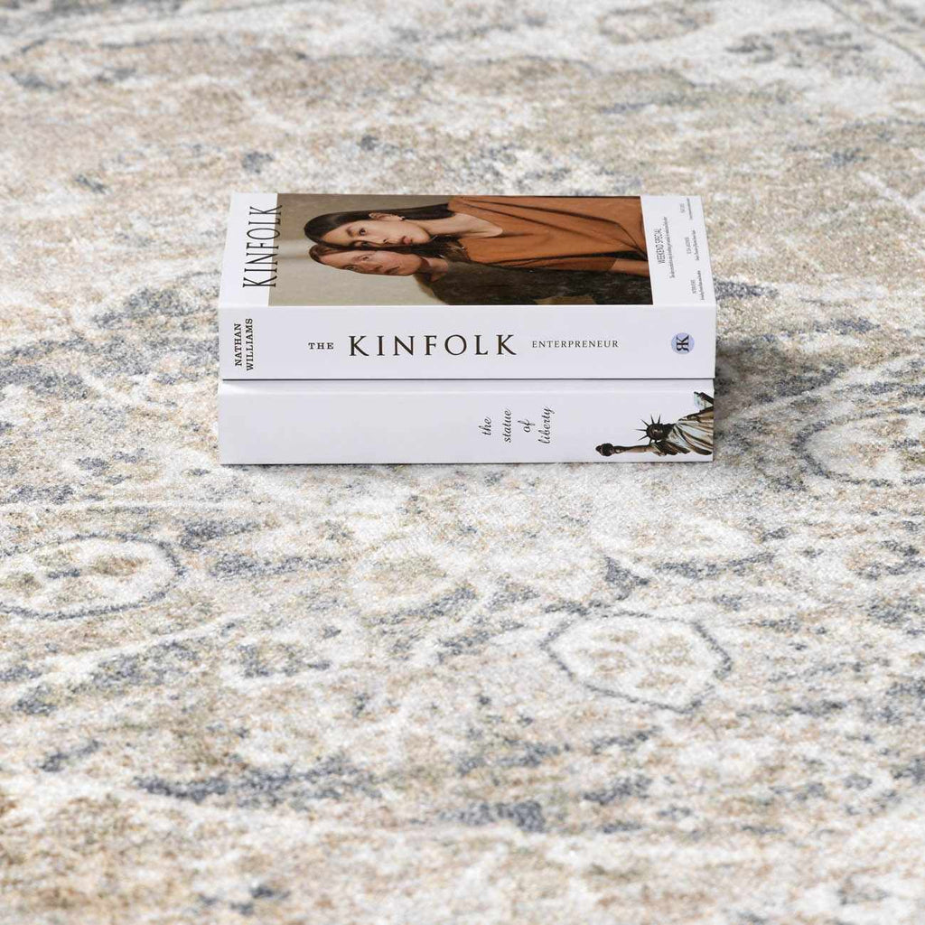 Rudo Beige Flat Pile Washable Rug