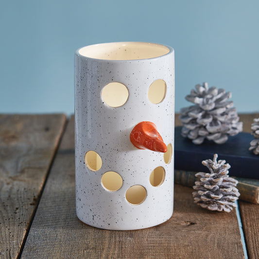 Ceramic Snowman Luminary